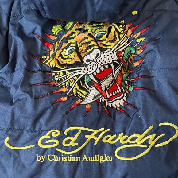 NWT Ed Hardy x Christian Audigier 3-6m Navy Snowsuit - Picture 10 of 13